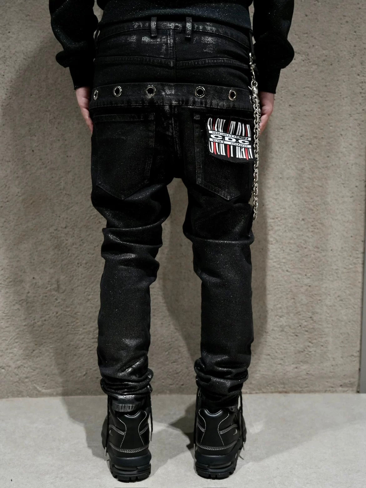 SICK IT RAIN ダブルウエスト スキニーデニム