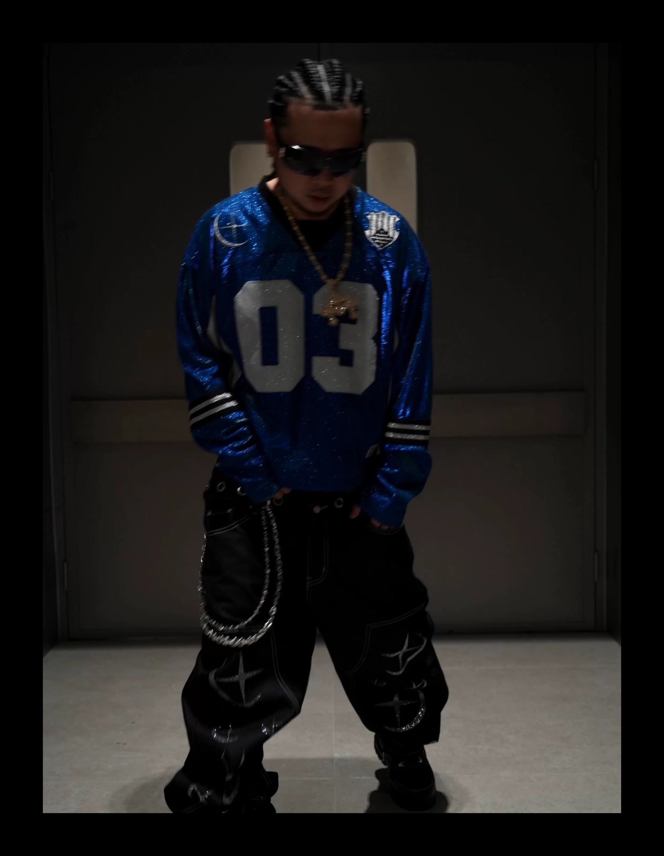 SICK IT RAIN 03 メタリック 長袖ストリートジャケット