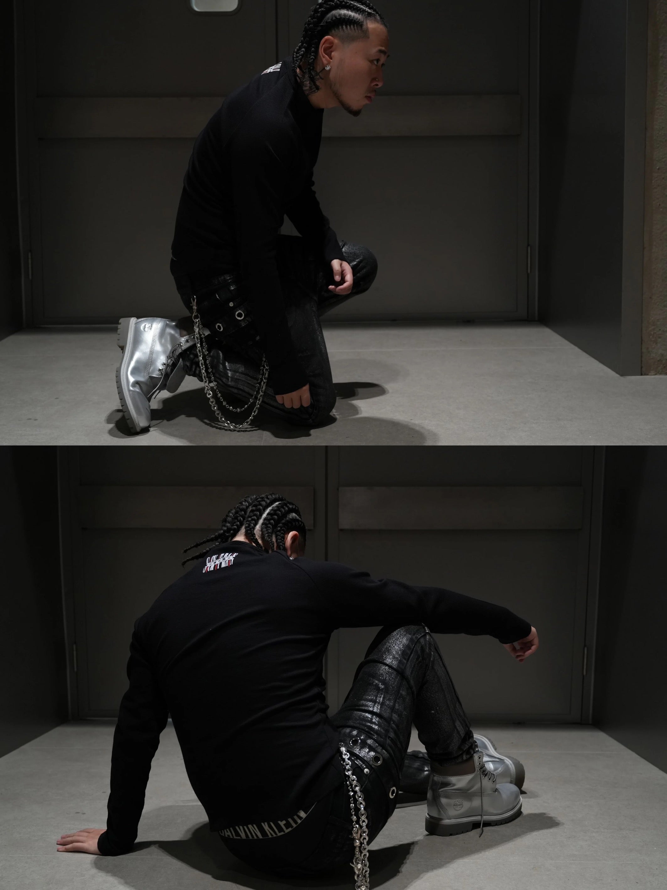 SICK IT RAIN ボディラインフィット ロングスリーブT