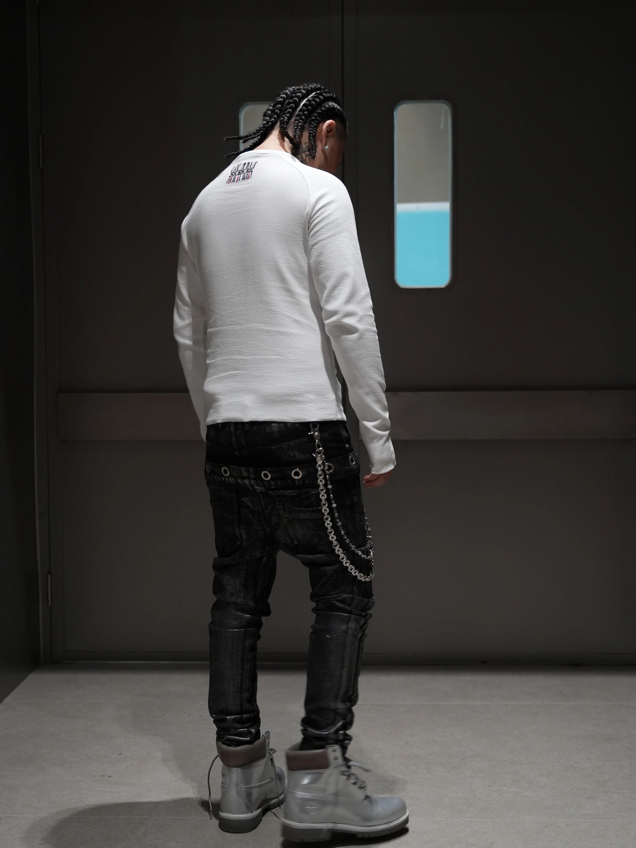 SICK IT RAIN ボディラインフィット ロングスリーブT