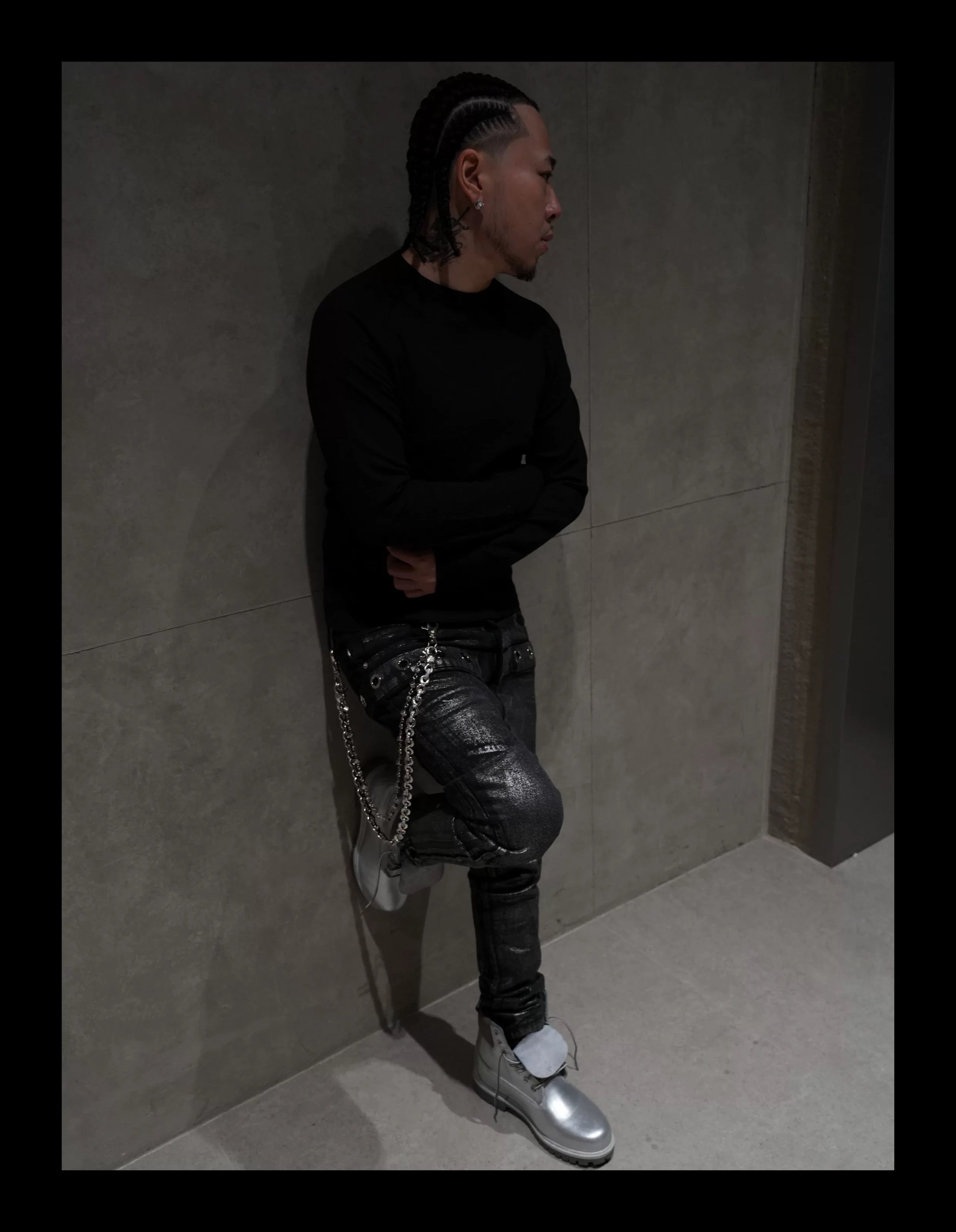 SICK IT RAIN ボディラインフィット ロングスリーブT