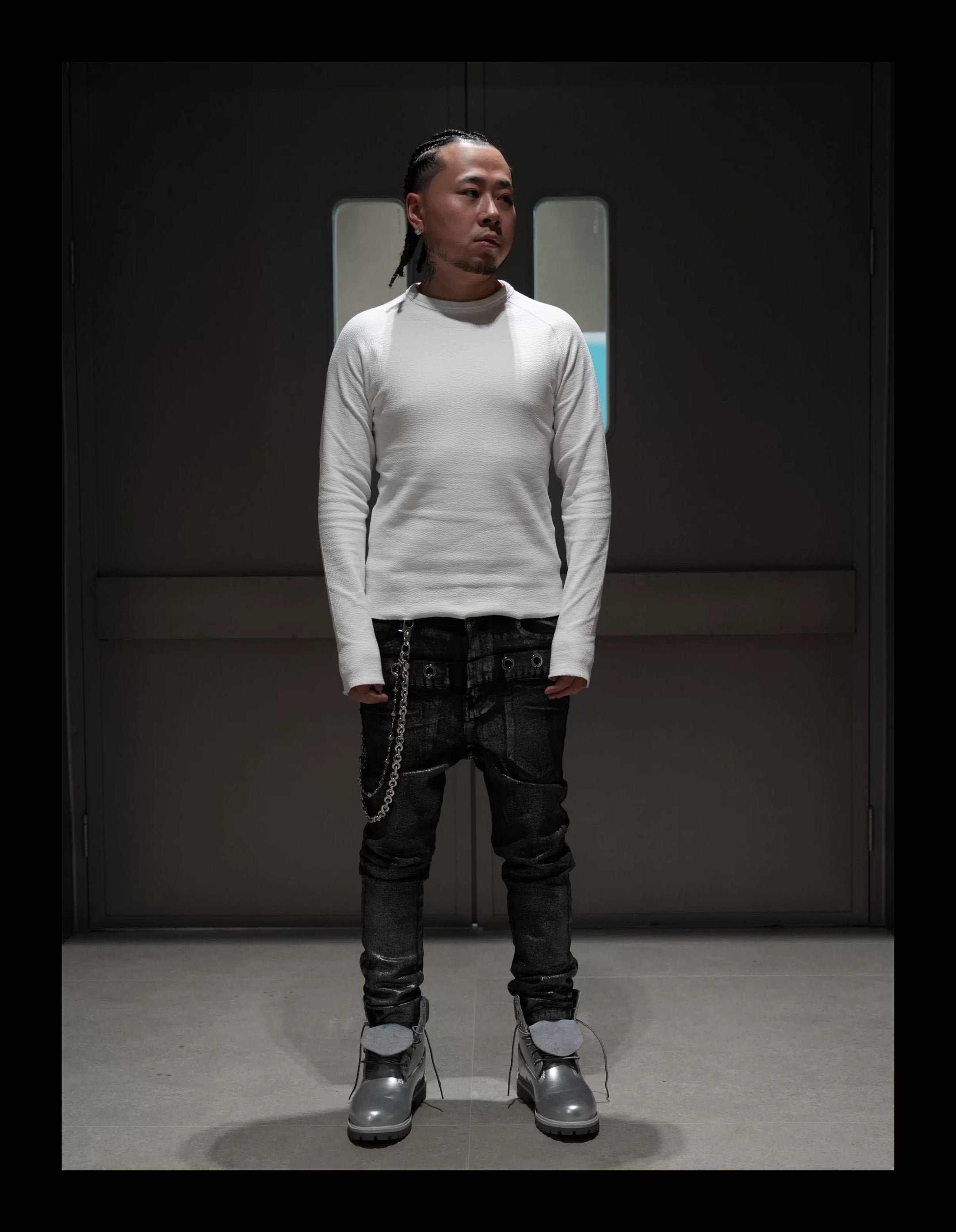 SICK IT RAIN ボディラインフィット ロングスリーブT