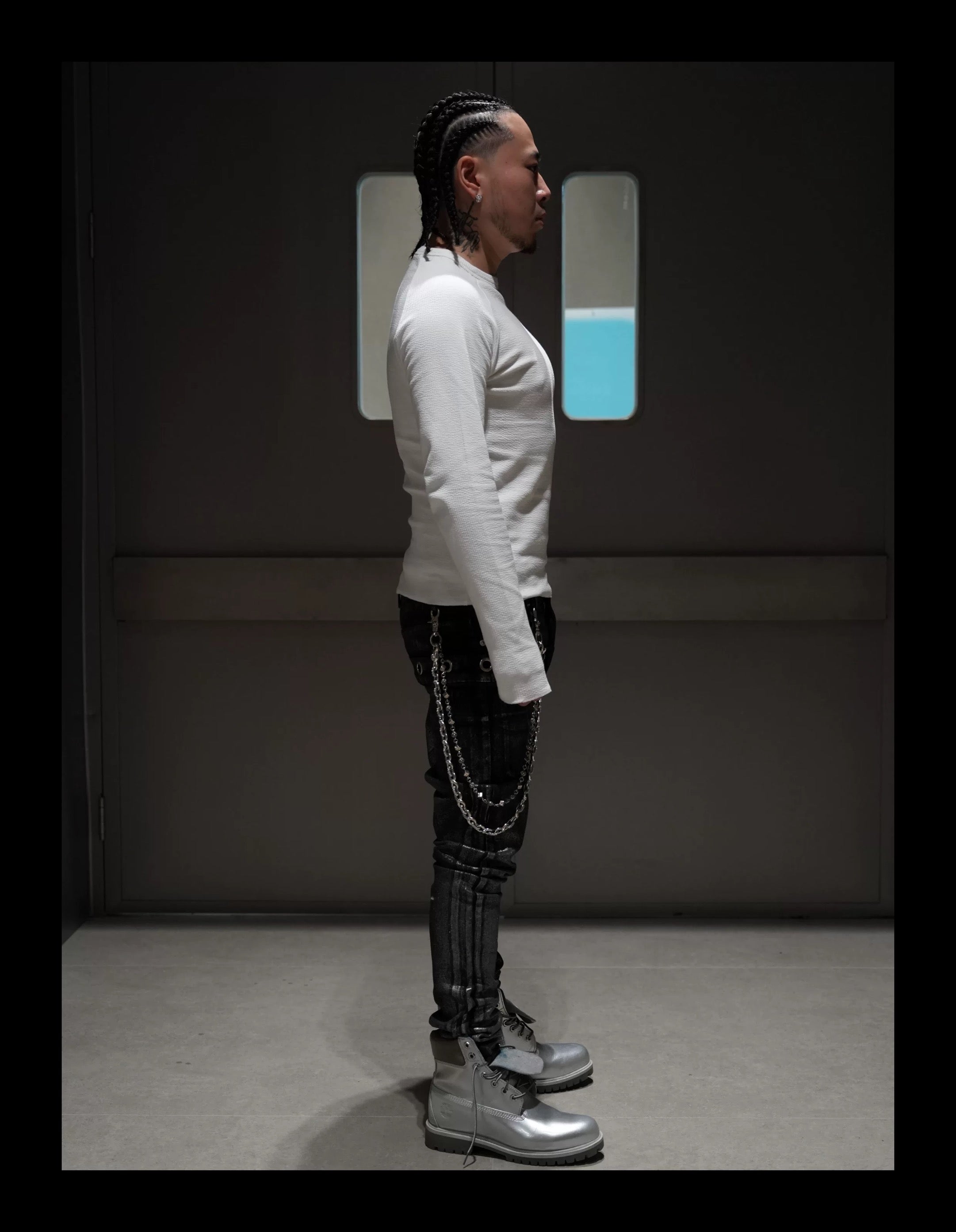 SICK IT RAIN ボディラインフィット ロングスリーブT