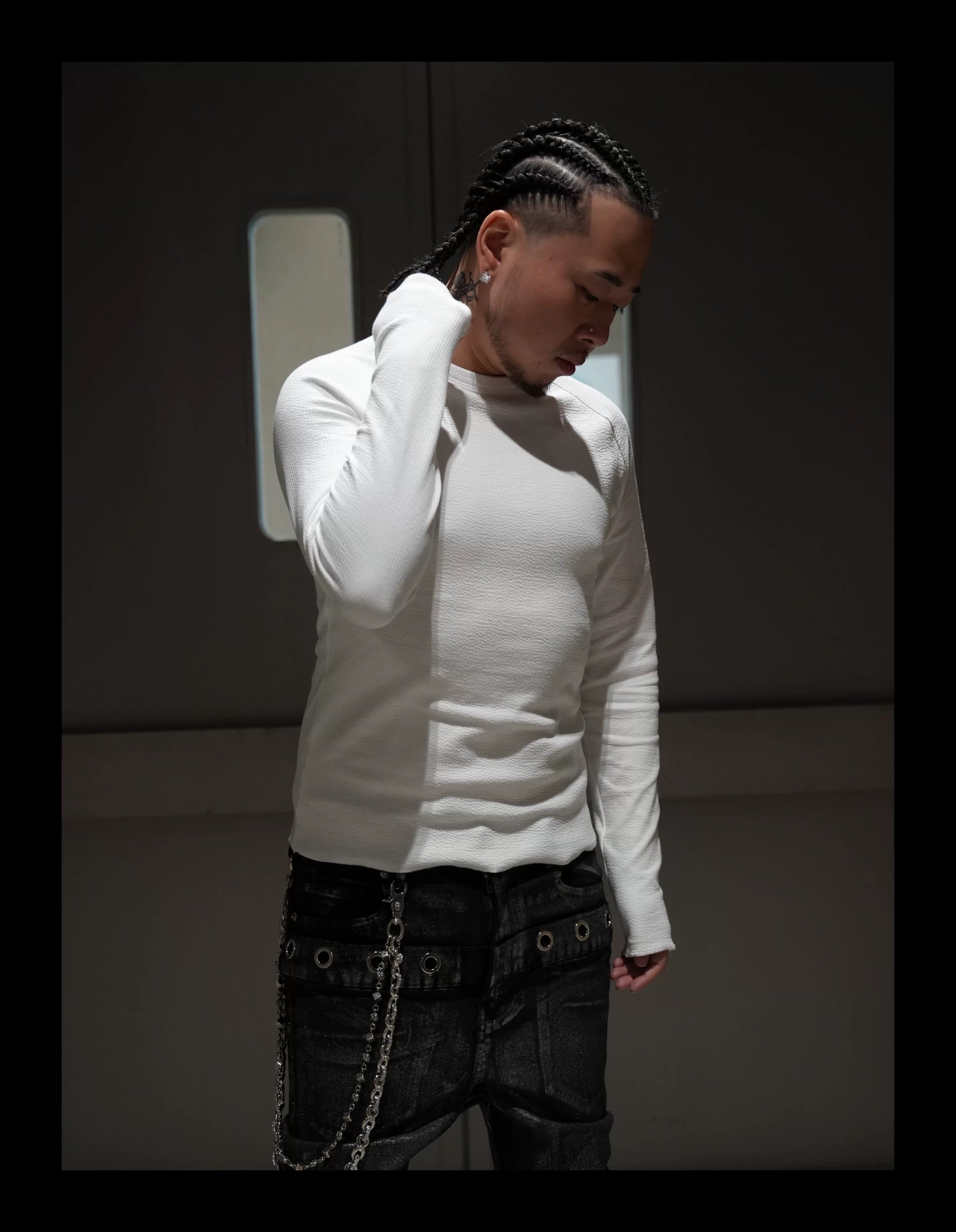 SICK IT RAIN ボディラインフィット ロングスリーブT