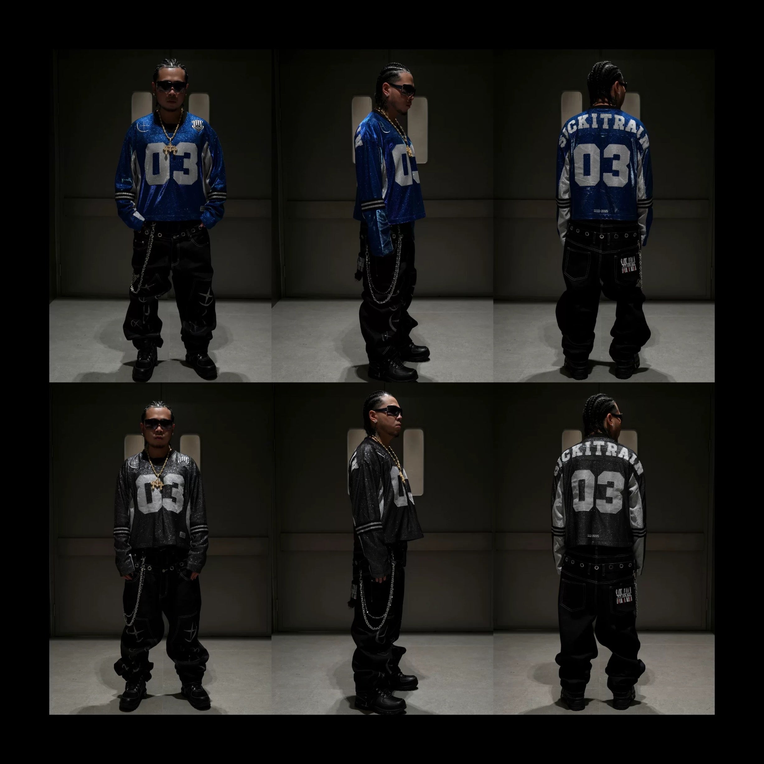 SICK IT RAIN 03 メタリック 長袖ストリートジャケット